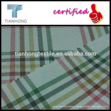 woven technic colorful stripe check pattern smooth touch 100 cotton twill yarn dyed fabric for shirt